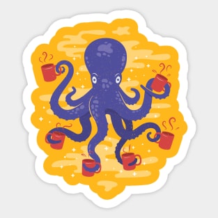 Coffee Octopus Sticker